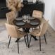 Стіл MEBEL ELITE LAUREN 80X80 Горіх / чорний