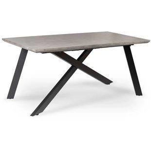 Стіл розкладний MEBEL ELITE HAMILTON 160(200)х90 Сірий бетон жива фотографія
