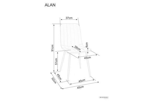 Стул ALAN BREGO Signal Серый реальная фотография