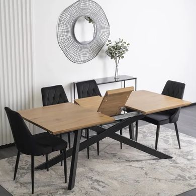 Стол раскладной MEBEL ELITE HAMILTON 160(200)х90 Золотой дуб реальная фотография