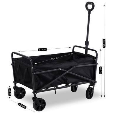 Садовая складная тележка GILBERT 70 л MEBEL ELITE Черный