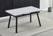 Стол раскладной MADRID CERAMIC Intarsio 120(180)*85 Белый Глянец Черный