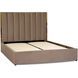 Кровать двуспальная бархатная MEBEL ELITE EMILIO Velvet 160x200 см Бежевый
