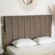 Кровать двуспальная бархатная MEBEL ELITE EMILIO Velvet 160x200 см Бежевый