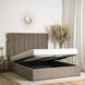 Кровать двуспальная бархатная MEBEL ELITE EMILIO Velvet 160x200 см Бежевый