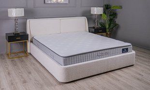 Кровать АФИНА Prestol 160x200 Букле Молочный реальная фотография