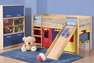 Кровать детская NEO PLUS Halmar 89x197 Сосна реальная фотография