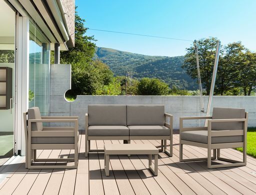 Комплект мебели для террасы Siesta Onto Mykonos Lounge Set Gray Серый реальная фотография