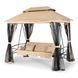 Садовая качель с москитной сеткой Mebel Elit CARMEN 237x150x256 см Бежевый