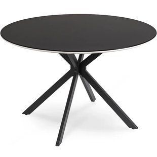 Стіл круглий MEBEL ELITE ALLEN 120 см Чорний жива фотографія