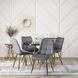 Стіл круглий TINGA MEBEL ELITE 100X100 Чорний/Золото