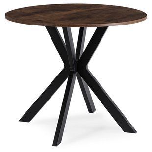 Стол MEBEL ELITE LAUREN 90X90 дуб рустик/черный реальная фотография