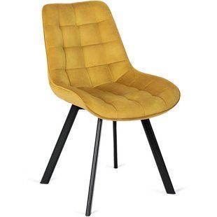 Стілець оксамитовий MEBEL ELITE RICK Velvet Гірчиця жива фотографія