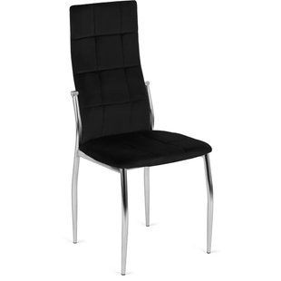 Стілець оксамитовий MEBEL ELITE MOLLY Velvet Чорний жива фотографія
