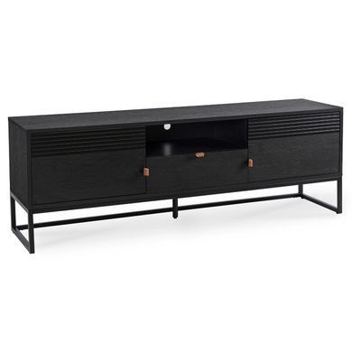 ТВ Тумба MEBEL ELITE GARDA 160 Черный реальная фотография