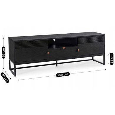 ТВ Тумба MEBEL ELITE GARDA 160 Черный реальная фотография