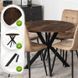Стіл MEBEL ELITE LAUREN 90X90 дуб рустик / чорний
