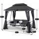 Садовые качели с москитной сеткой Mebel Elit CARMEN 237x150x256 см Серый