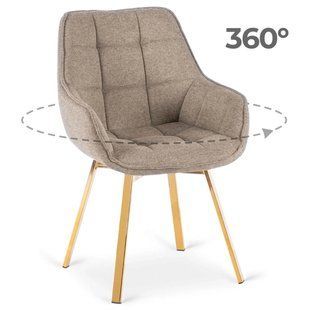 Стілець поворотний MEBEL ELITE MIA Беж жива фотографія