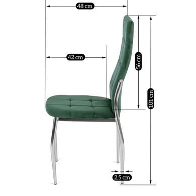Стілець оксамитовий MEBEL ELITE MOLLY Velvet Зелений жива фотографія