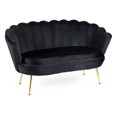 Софа MEBEL ELITE ZENDAYA 138 см Черный