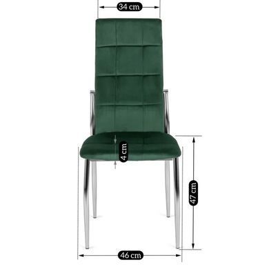 Стілець оксамитовий MEBEL ELITE MOLLY Velvet Зелений жива фотографія