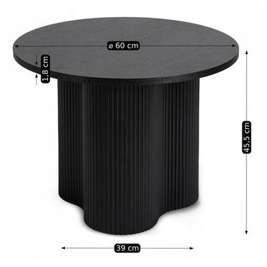 Журнальный столик ARION MEBEL ELITE 60x60 Черный реальная фотография