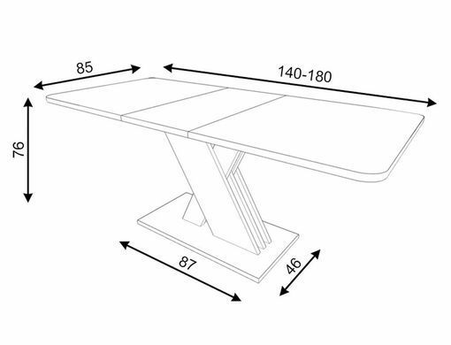 Стол Обеденный EXEL Signal 140(180)X85 Дуб ** реальная фотография