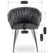 Стул бархатный MEBEL ELITE SORELLA Velvet Серый / хром