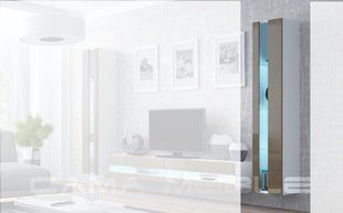 Вітрина підвісна VIGO Cama 180 New Білий Мат / Лате Глянець жива фотографія