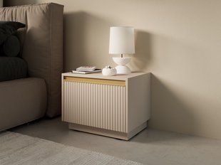 Тумба приліжкова Perfect Home Роял / Royal S54 з 1 шухлядою Бежевий жива фотографія