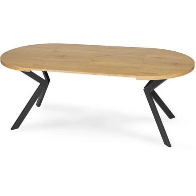 Стіл розкладний круглий MEBEL ELITE LUKAS 100(250)х100 см Золотий дуб жива фотографія