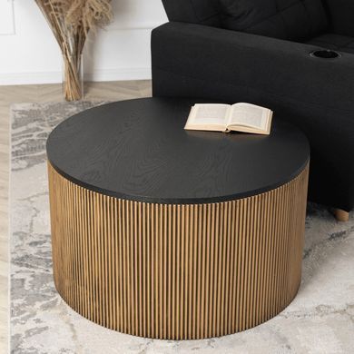 Журнальний столик MIRACLE MAX MEBEL ELITE 80x80 Чорний жива фотографія