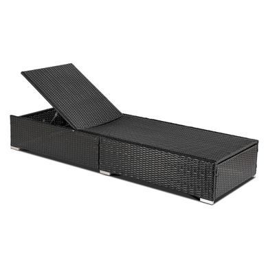 Шезлонг LARGO MEBEL ELITE черный/коричневый