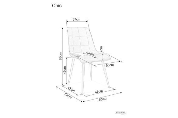 Стілець CHIC BREGO Signal Каррі жива фотографія