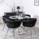 Стілець оксамитовий MEBEL ELITE SORELLA Velvet Чорний / хром