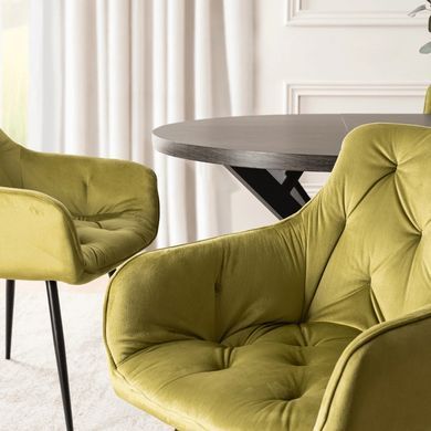 Стул MEBEL ELITE MODESTO Velvet Оливка реальная фотография