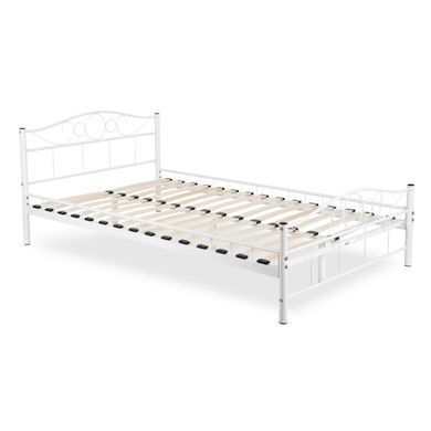 Кровать металлическая 160x200 см MEBEL ELITE GRIFFIN Белый реальная фотография