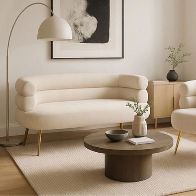Софа MEBEL ELITE NANTES 137 см Кремовый