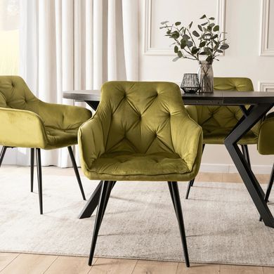 Стул MEBEL ELITE MODESTO Velvet Оливка реальная фотография