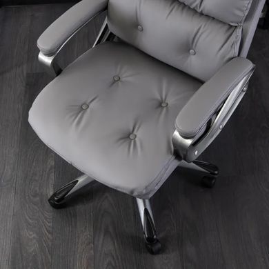Стілець офісний обертовий MEBEL ELITE STRATO Екошкіра Сірий жива фотографія