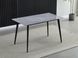 Стол SABA CERAMIC Intarsio 130x70 Сірый Глянец Керамика Черный Мат реальная фотография