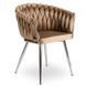Стул бархатный MEBEL ELITE SORELLA Velvet Бежевый / хром