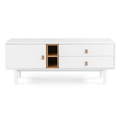 ТВ Тумба MEBEL ELITE ARTI 140 Белый реальная фотография