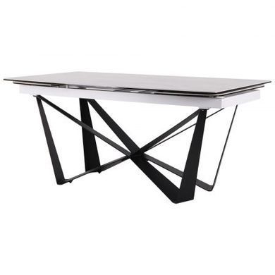 Стол раскладной Vincent black AMF 160(240)X90 сeramics Tatuario bianco реальная фотография