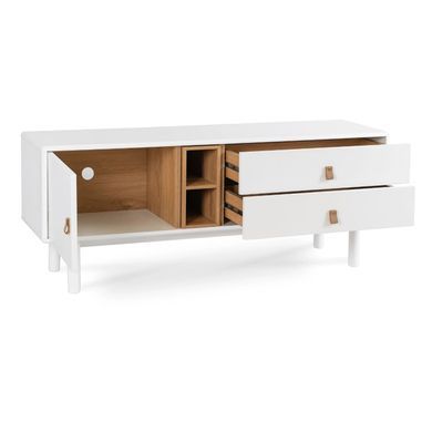ТВ Тумба MEBEL ELITE ARTI 140 Белый реальная фотография