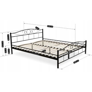 Ліжко металеве 120x200 см MEBEL ELITE GRIFFIN Чорний жива фотографія