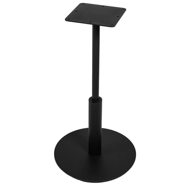 Стіл Ibiza R light Lovko 60x60 Чорний метал/білий жива фотографія