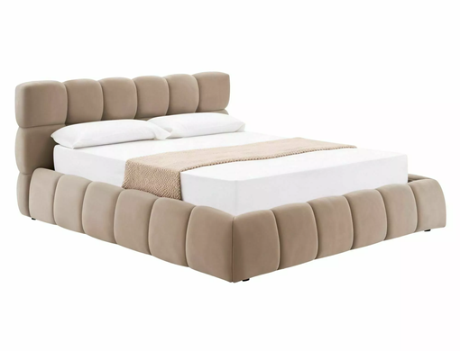 Ліжко PARMA VELVET Signal 160x200 Темний Беж жива фотографія