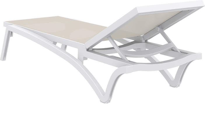 Комплект 2 шезлонга Onto Siesta Pacific + Стол Siesta Ocean Side Table - White Taupe